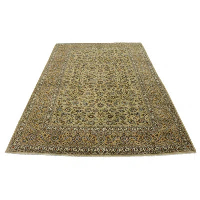One-of-a-Kind Hand-Knotted 1970s 8'10" x 12'8" Wool Area Rug in Beige | Wayfair North America