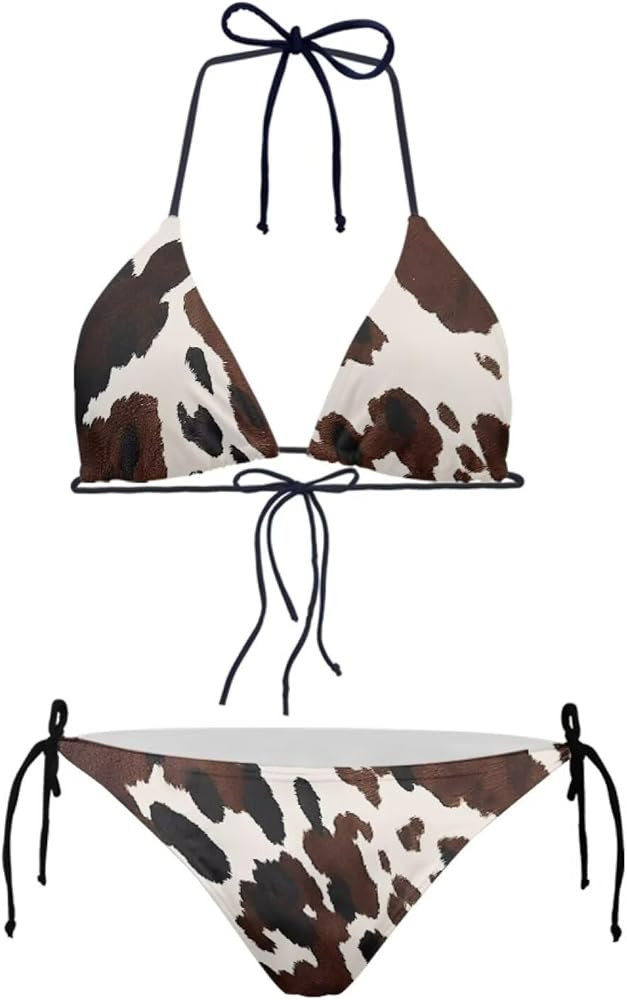 AFPANQZ Women's Bikini Sets Push Up Triangle Bikini Swimsuit Low Waist Bottom Tankini 2pcs Athlet... | Amazon (US)
