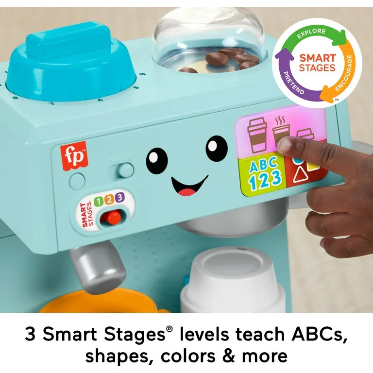 Fisher-Price Laugh & Learn Learn & Serve Coffee Café Toddler Electronic Toy, 10 Play Pieces | Walmart (US)