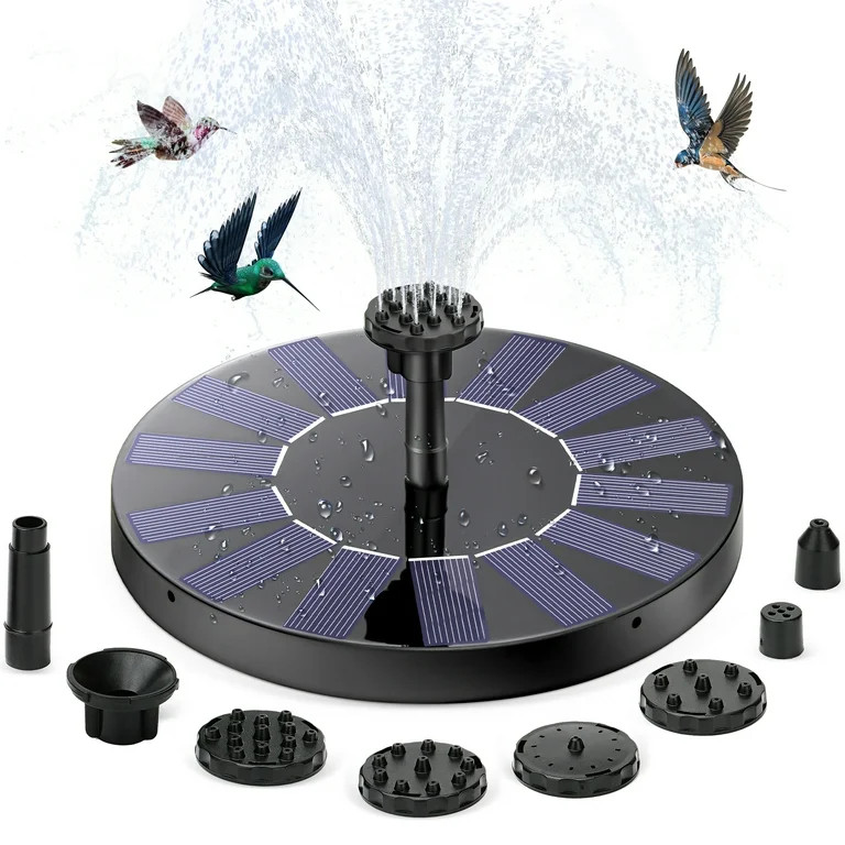 Solar Fountain, Floating Solar Powered Water Fountain Pump for Bird Bath, Garden, Pond, Pool, Out... | Walmart (US)