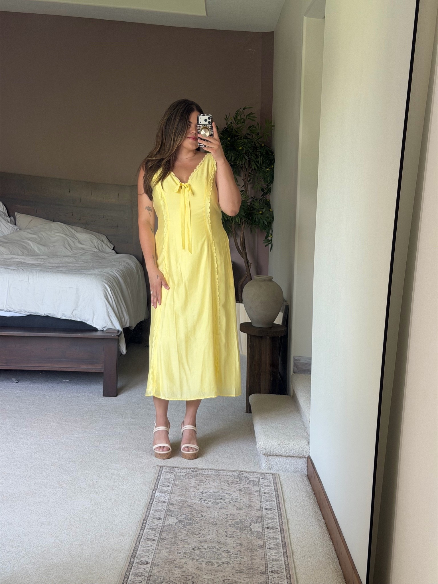 Walmart dress for summer for special events. Wearing size 14 ￼

Baby shower, bridal shower, office, teacher, outfit, wedding guest, midsize, size 12, size 14, mom style, curvy outfit
