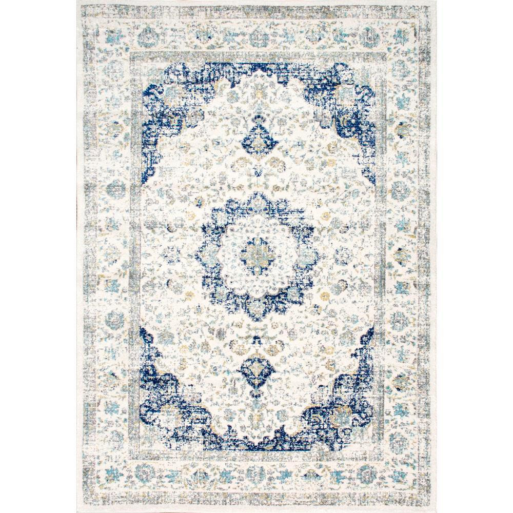nuLOOM Verona Vintage Persian Blue 9 ft. x 12 ft. Area Rug RZBD07A-9012 - The Home Depot | The Home Depot