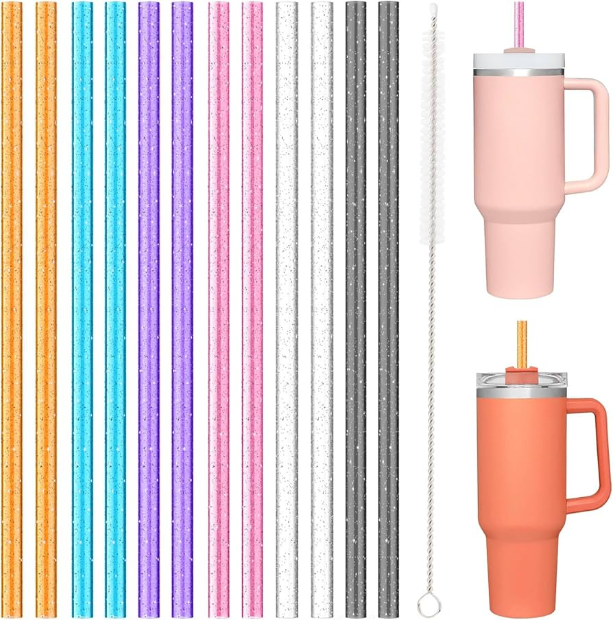 12 PCS Replacement Straws for Stanley|Owala|Simple Modern 40oz 30oz Tumbler, Reusable Color Drink... | Amazon (US)