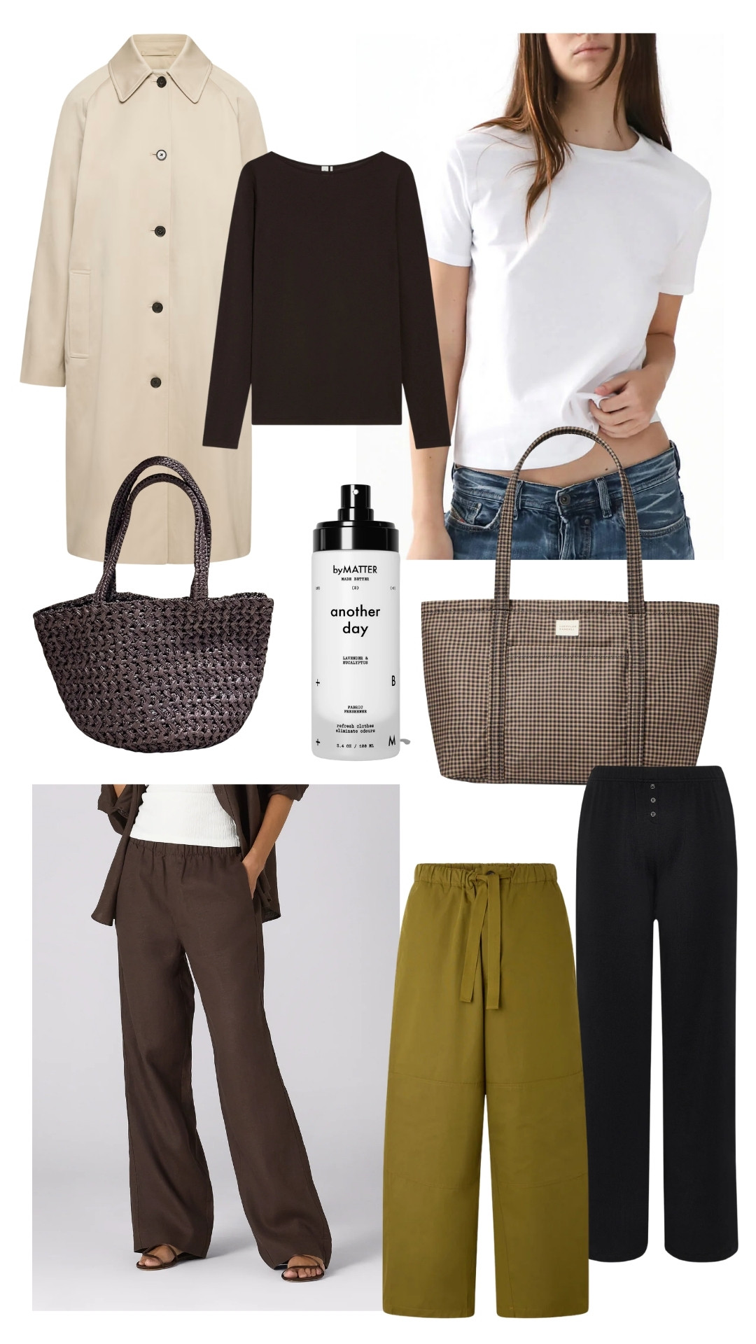 Your most loved this week. Spring light and linen style trousers, perfect for working from home and holidays. Elevated basic tops, a trench coat and chocolate brown tote bags. 

 #LTKspring #LTKstyletip