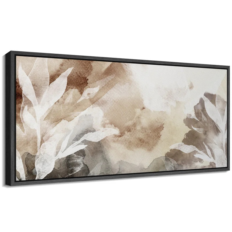 Whispers Of Nature Abstract Watercolor Botanical Decor Modern Organic Framed Canvas Print Wall Ar... | Wayfair North America
