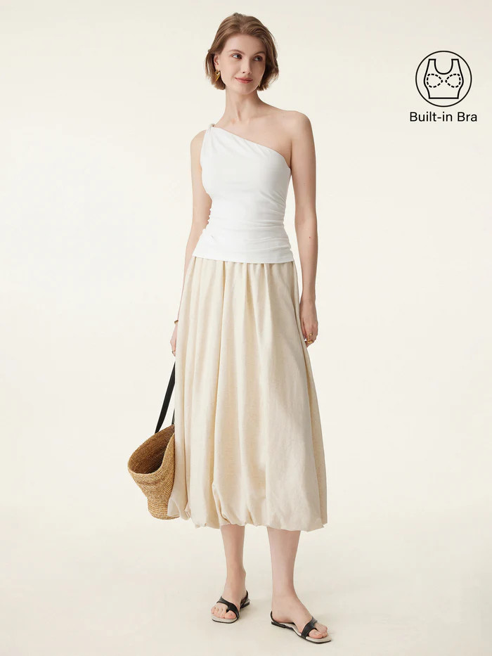 One Shoulder Twisted Brami Tank | OGLmove