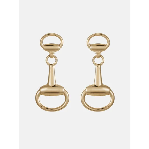 Scenario Horsebit Drop Earrings, Gold-Tone | Walmart (US)