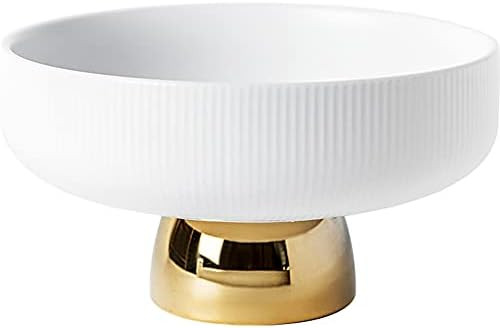 Kelendle Ceramic Footed Bowl Round Pedestal Bowl Decorative Fruit Dish Holder Dessert Display Stand  | Amazon (US)