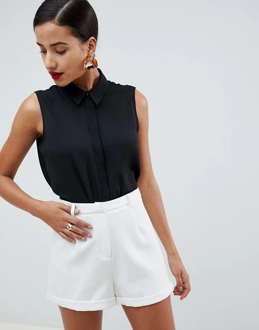 ASOS DESIGN sleeveless soft shirt | ASOS US