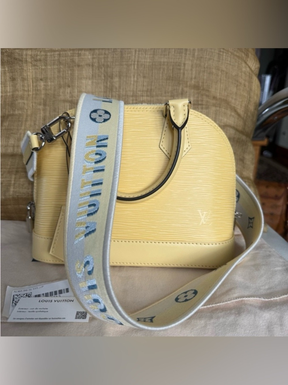 Louis Vuitton Alma BB in Jaune Plume Epi Leather | Poshmark