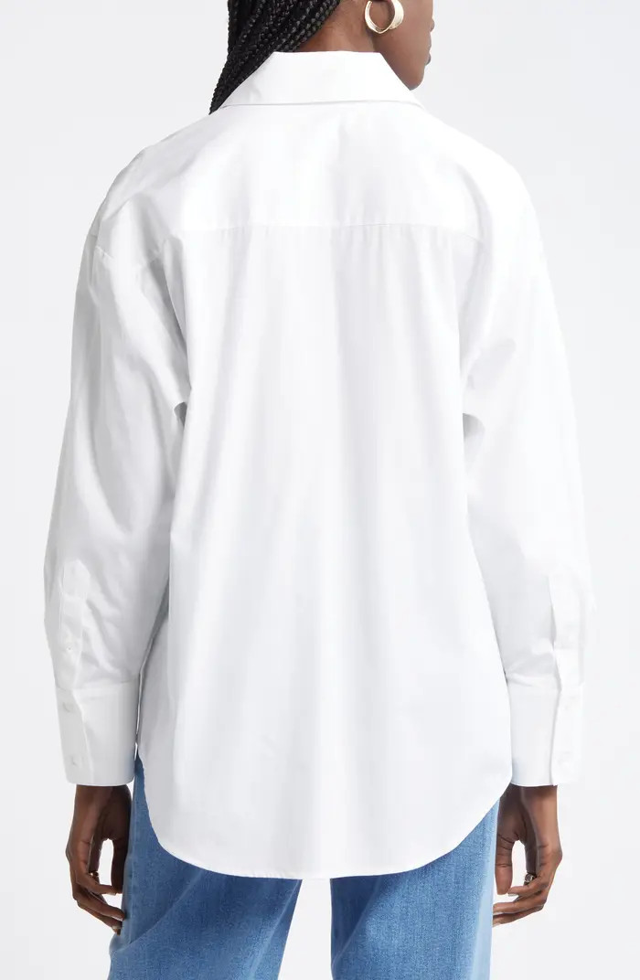 Poplin Two-Pocket Button-Up Shirt | Nordstrom