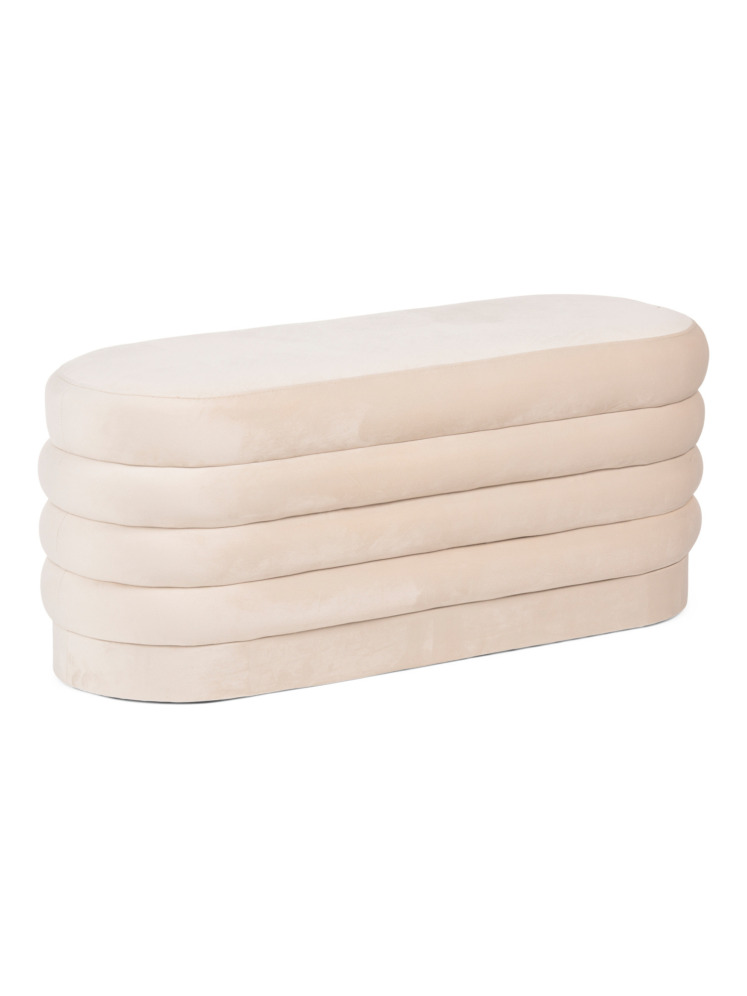 19x44x16 Velvet Oval Bench | TJ Maxx