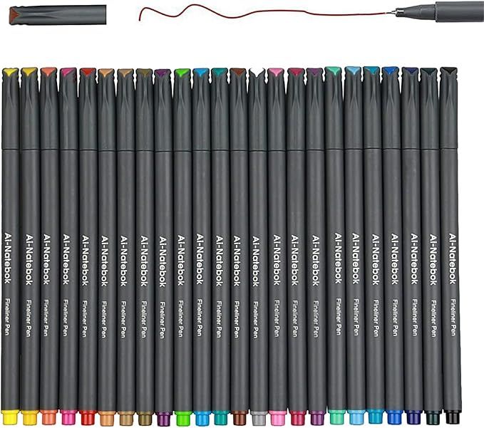 Fineliner Color Pens Set, 0.38mm Fine Tip Pens, Porous Fine Point Makers Drawing Pen, Perfect for... | Amazon (US)