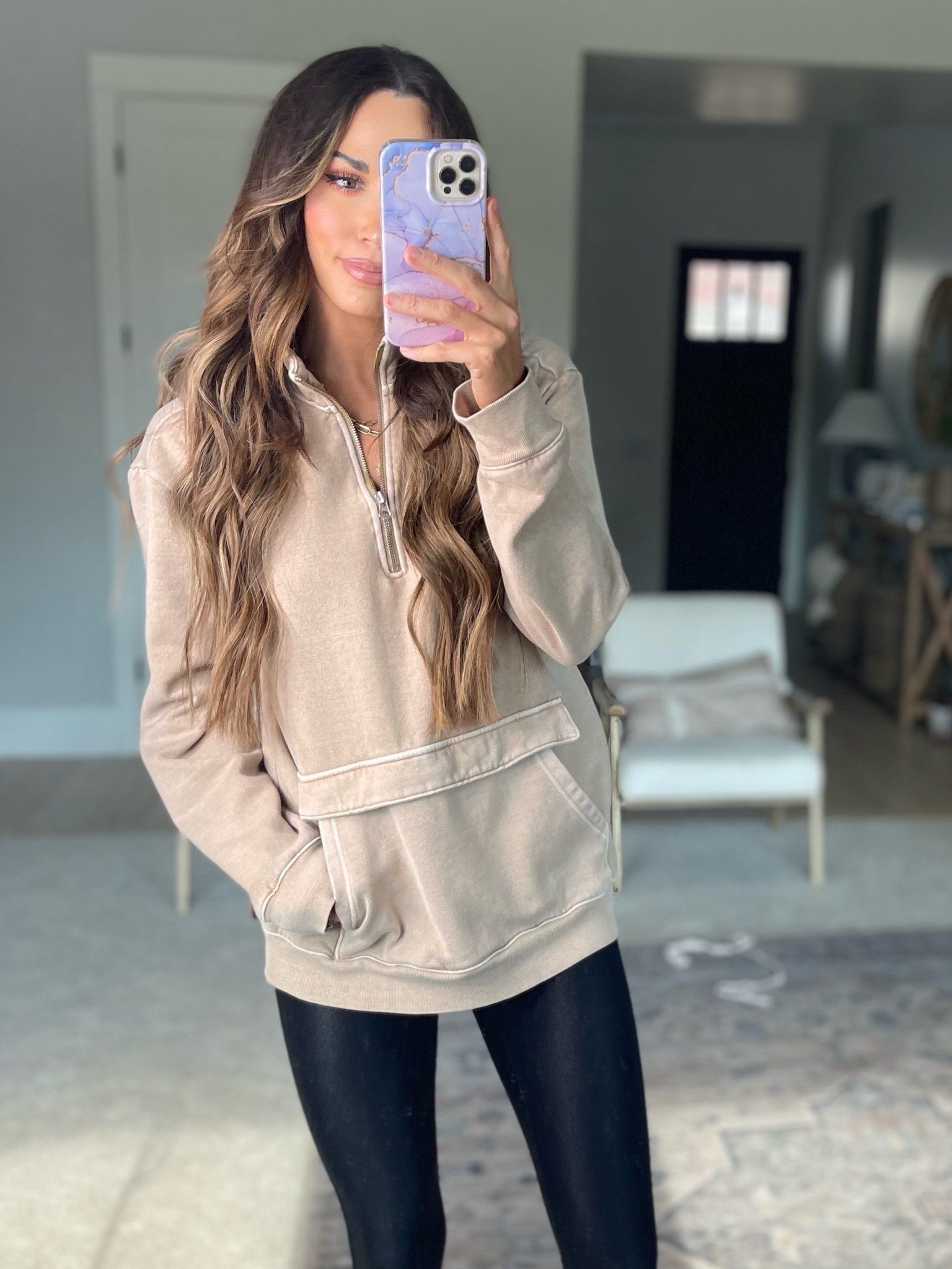 On sale for $18 wearing a large (mens sizing)