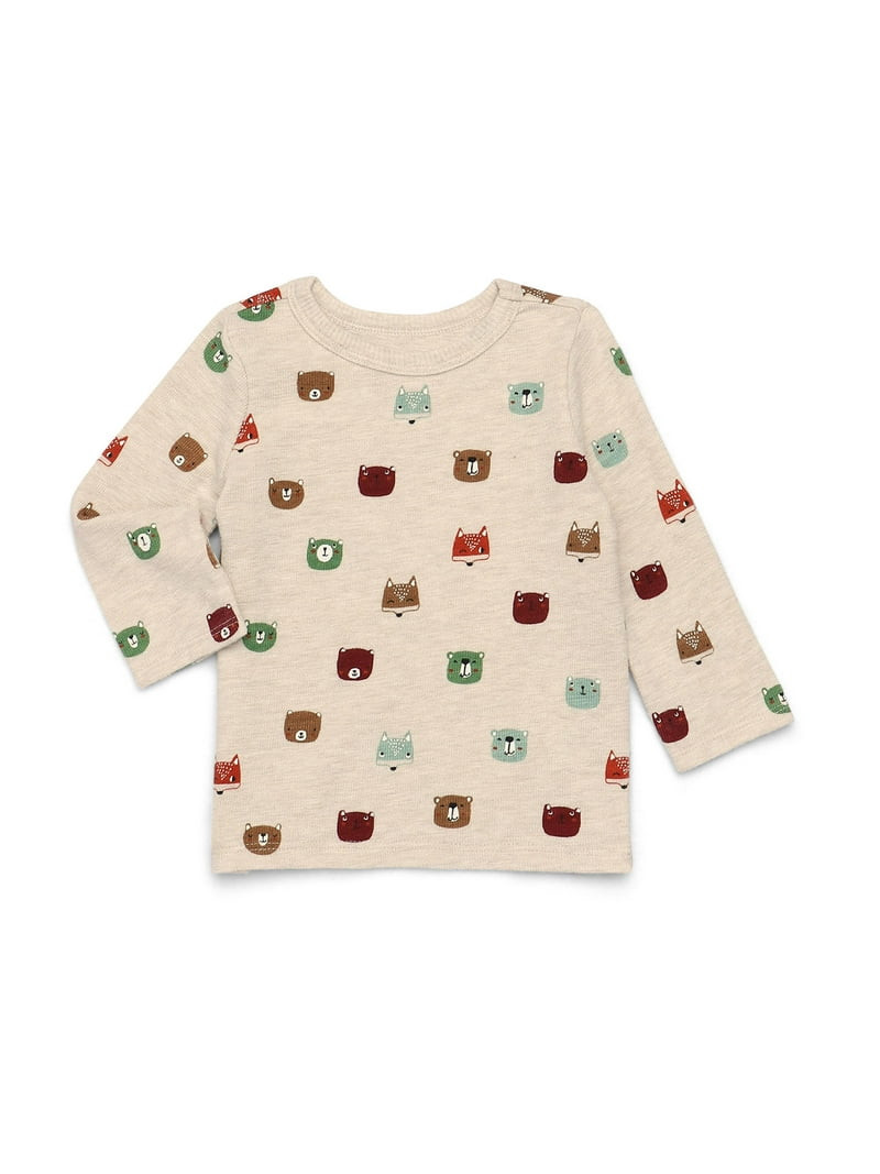 Garanimals Baby Boy Print T-Shirt with Long Sleeves, Sizes 0M-24M | Walmart (US)