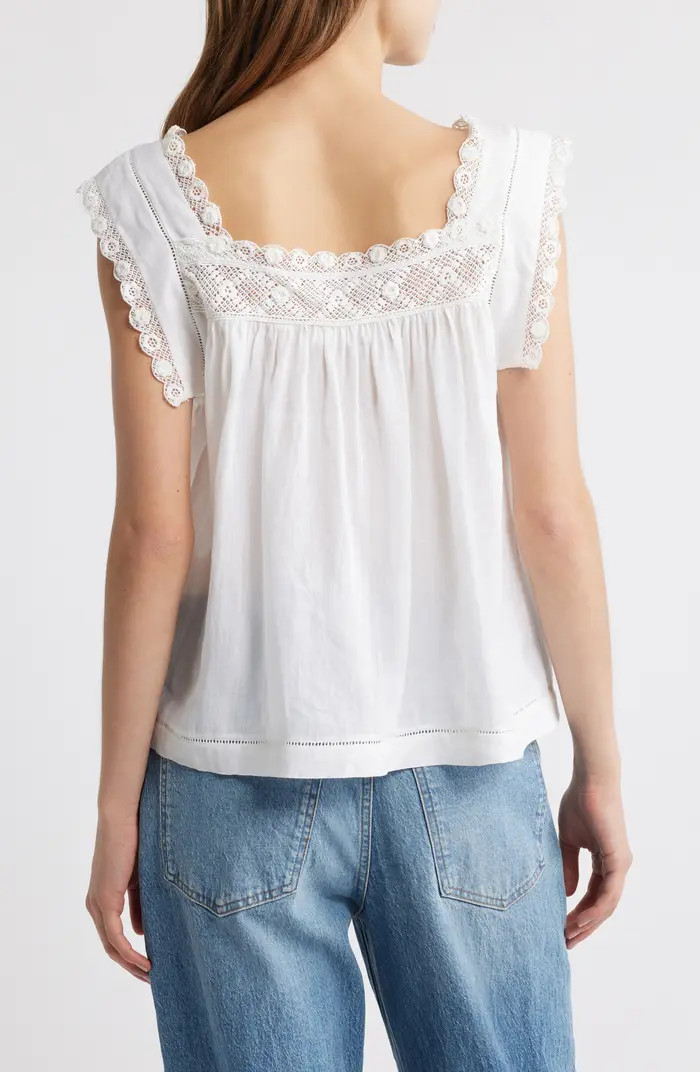 Aphra Lace Trim Top | Nordstrom