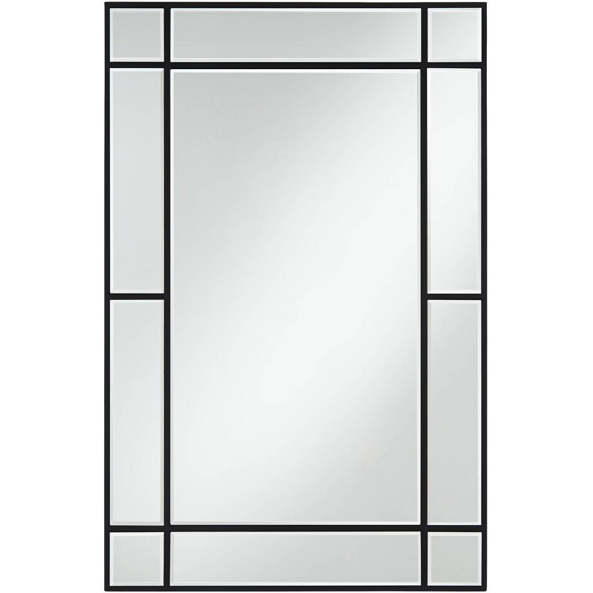 Noble Park Barrett Rectangular Vanity Wall Mirror Modern Beveled Matte Black Wood Frame 26" Wide ... | Target