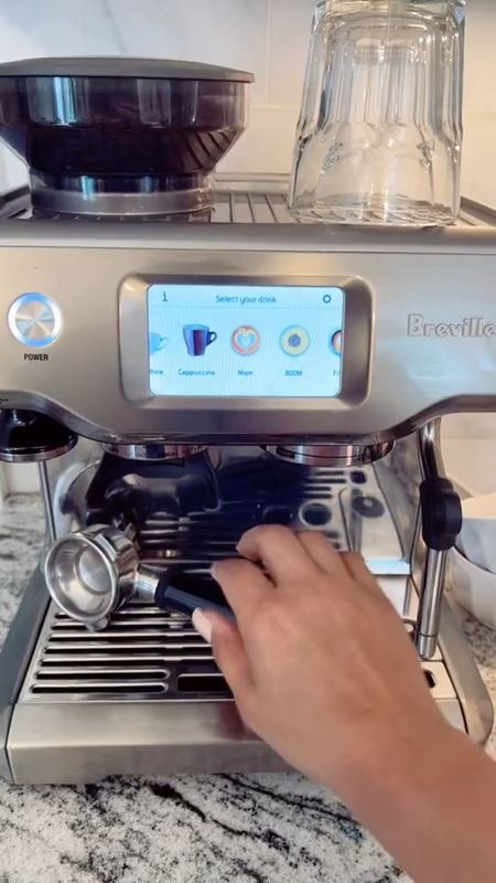 Iced coffee season! Breville Barista Touch Espresso Machine. The best kitchen gadget to make my own espressos and lattes whenever I want! #breville 