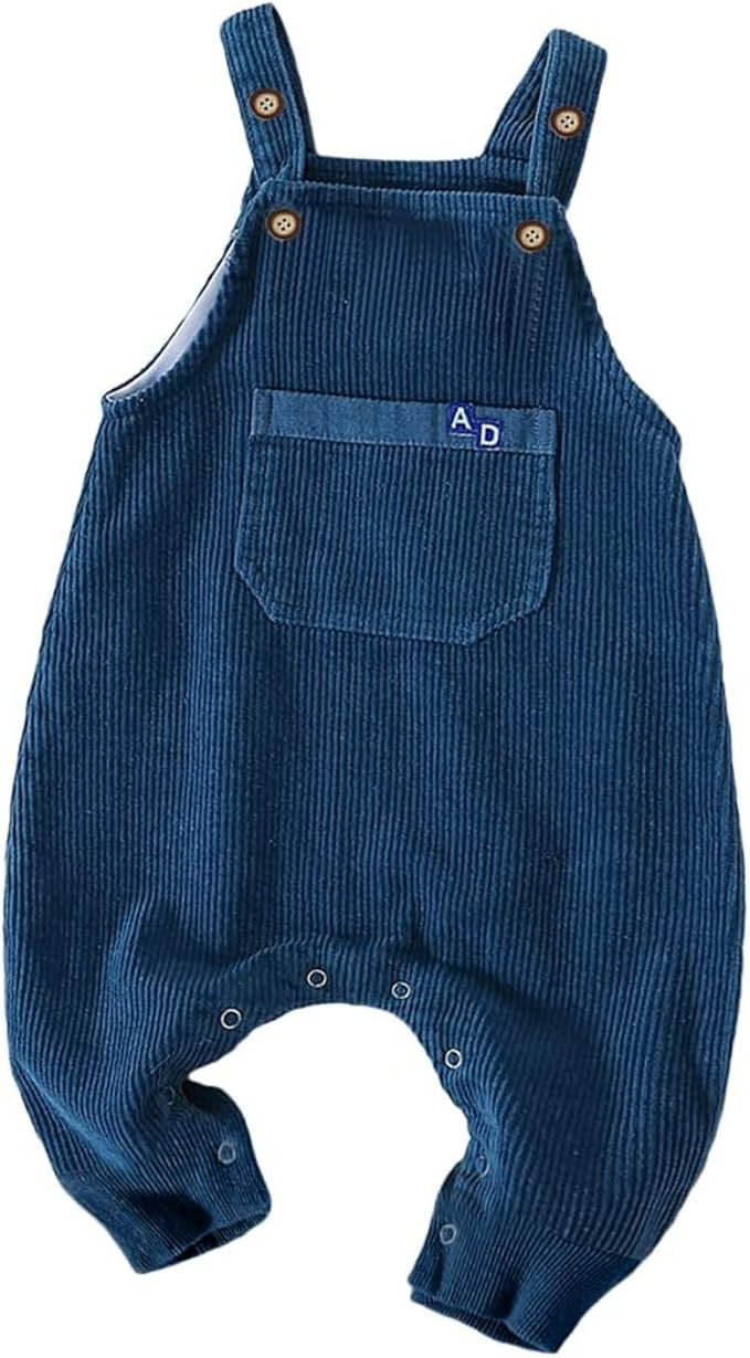 Volunboy Baby Boys Corduroy Overalls Kids Bib Pants Suspender Trousers Toddler Strap Jumpsuit Bot... | Amazon (US)