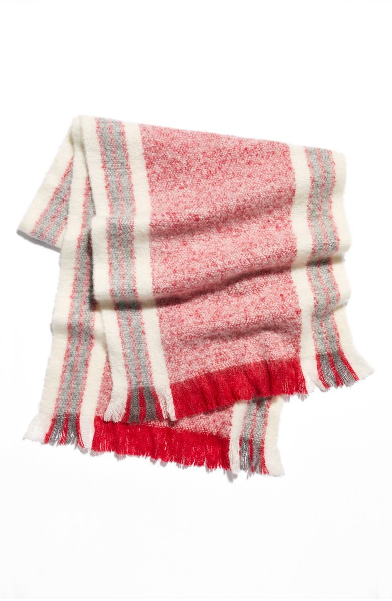 Brushed Racer Stripe Blanket Scarf | Nordstrom