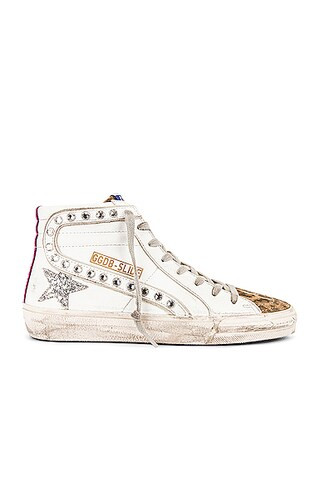 Golden Goose Slide Sneaker in White, Beige Brown, Black, Silver, & Magenta | FWRD | FWRD 