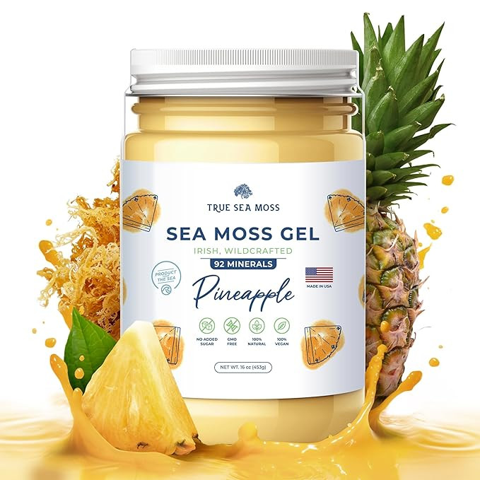 TrueSeaMoss Wildcrafted Irish Sea Moss Gel - Made with Dried Seaweed & Fresh Sea Vegetables, Seam... | Amazon (US)