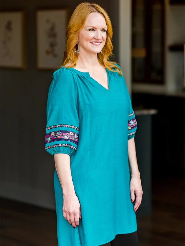 The Pioneer Woman Split Neck Dress, Women’s | Walmart (US)