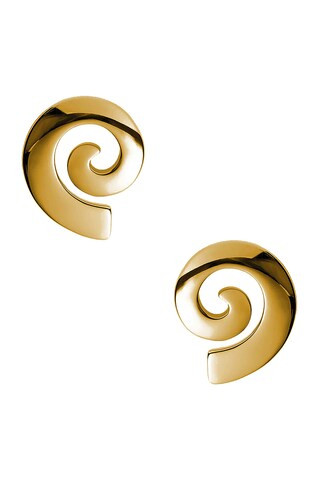 Eliou Swirl Earring in Gold - Metallic Gold. Size all. | FWRD 