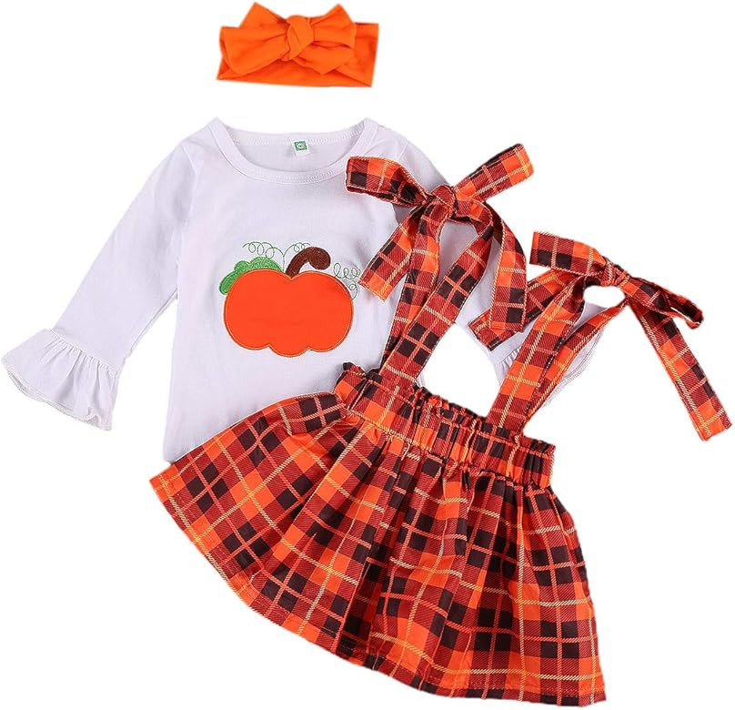 Infant Baby Girl Halloween Tutu Outfit Funny Letter Romper Bodysuit Tulle Skirt Set with Legwarme... | Amazon (US)