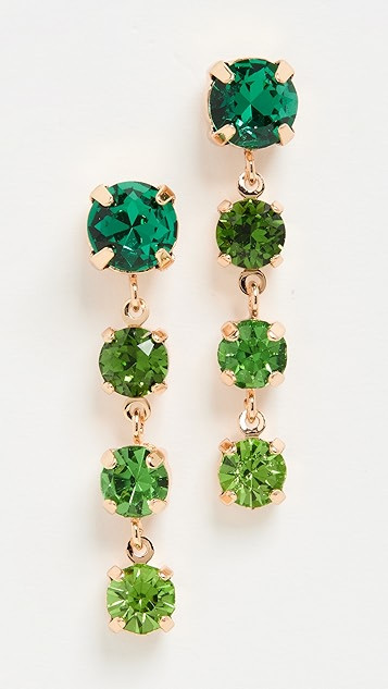 Green Ombre Stone Drops Earrings | Shopbop
