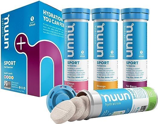 Nuun Sport: Electrolyte Tablets, Effervescent Hydration Supplement, Citrus Berry Mixed Flavor Pac... | Amazon (US)