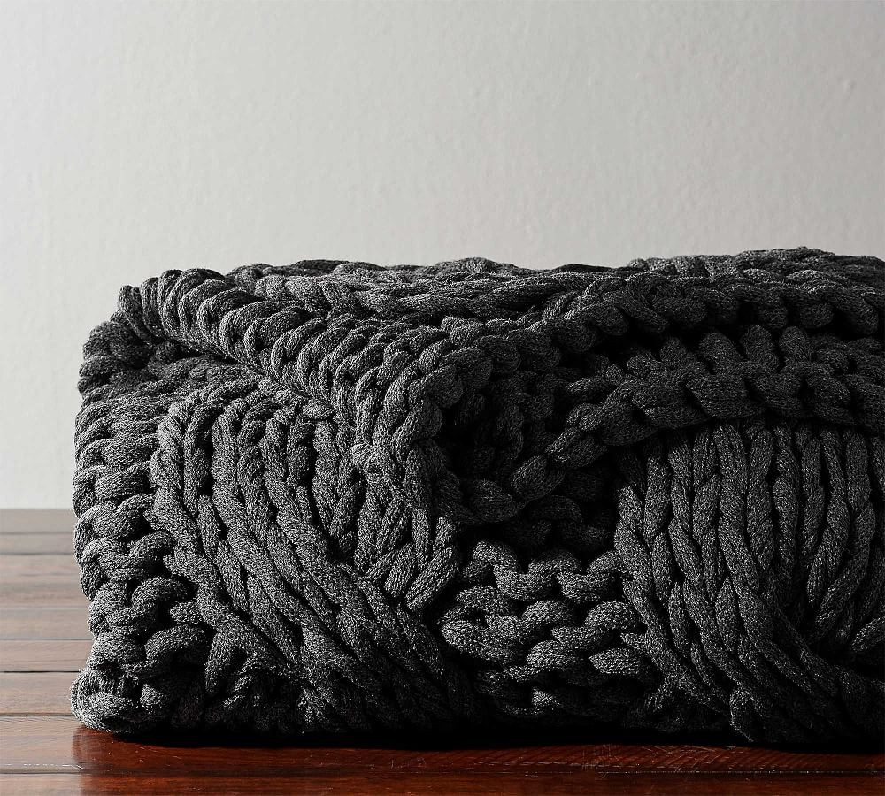 Colossal Handknit Throw Blanket | Pottery Barn (US)