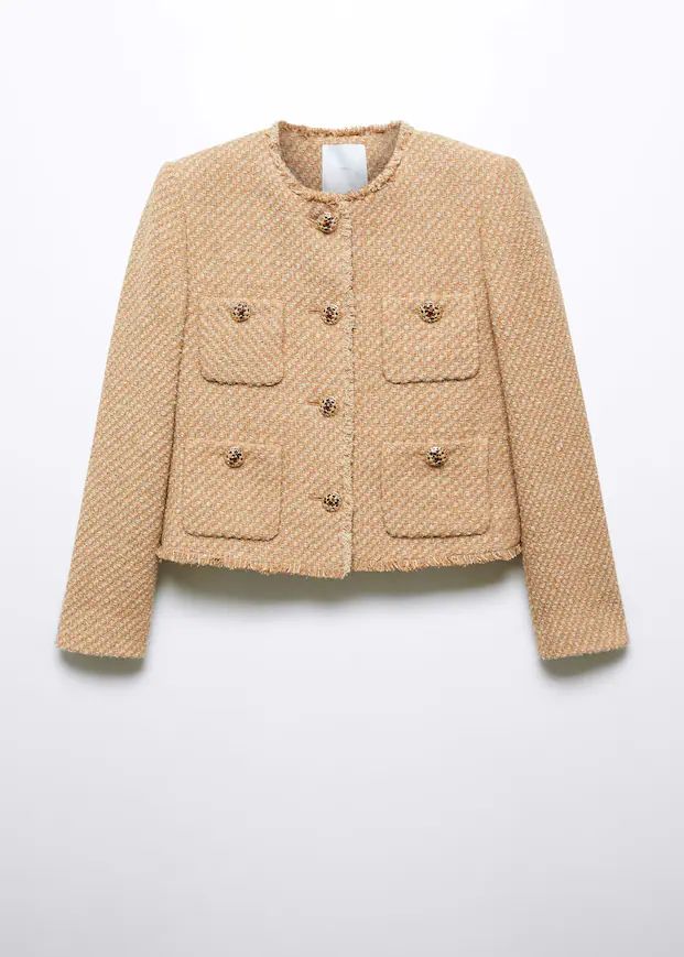 Tweed-Jacke mit Taschen | MANGO (AT)