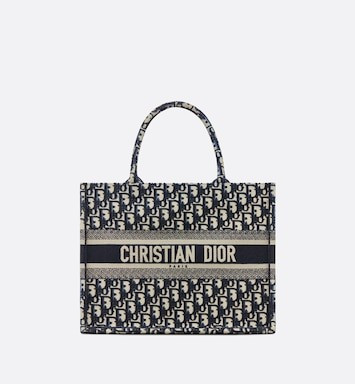 Small Dior Book Tote Blue Dior Oblique Embroidery | DIOR | Dior Beauty (US)