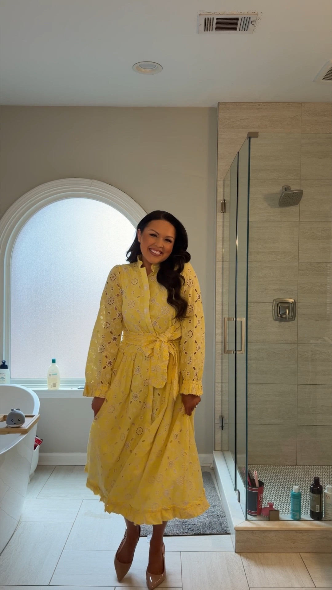 Got so many sweet compliments on this yellow eyelet dress 💛 The soft details feel extra feminine and timeless, and I paired it with my go-to classic nude heels for a polished, wear-anywhere look. Perfect for spring events, showers, brunch, or pageant appearances when you want something bright but elegant. Linked everything here!

#LTKgrwm #LTKootd #LTKmomlife