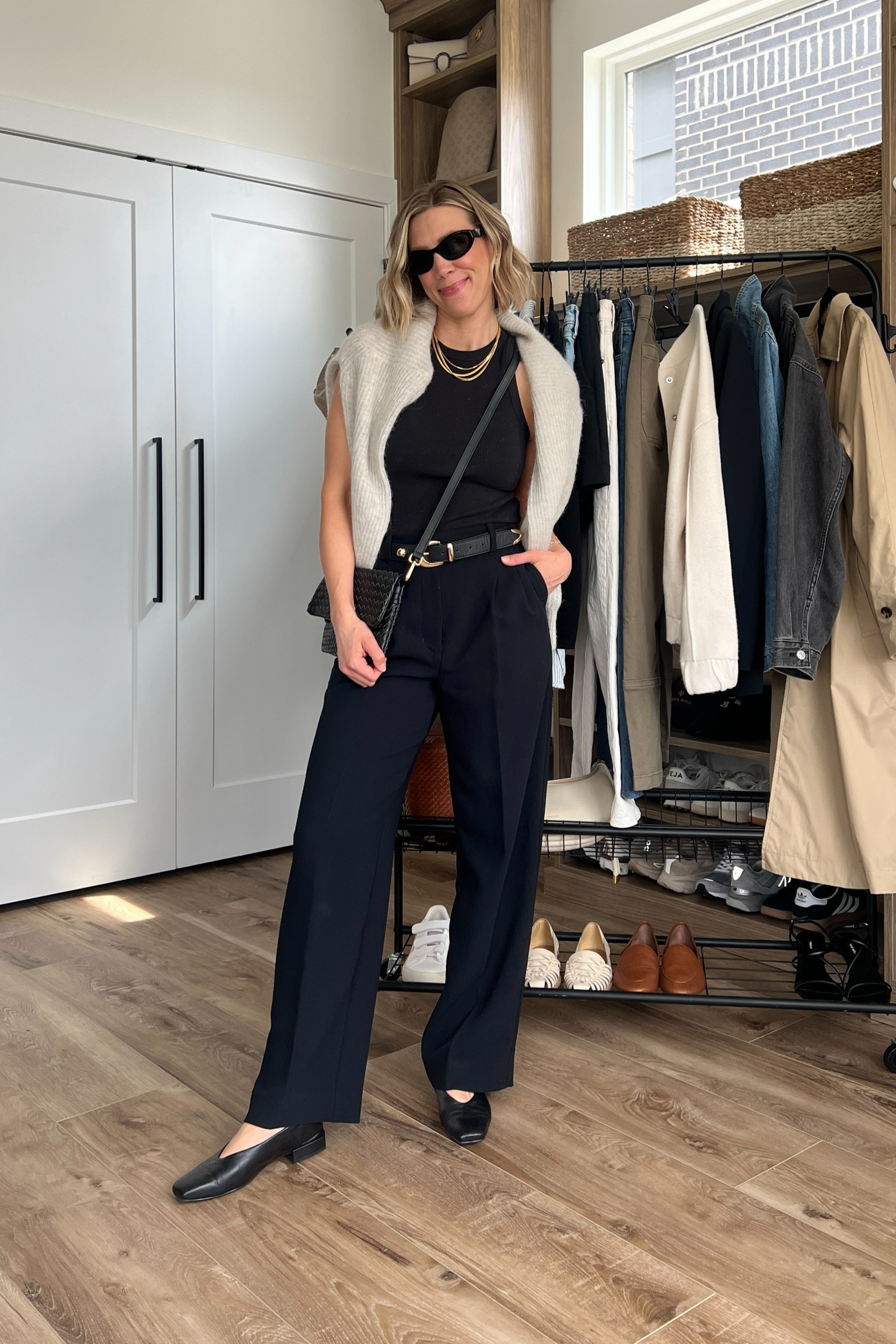 Wearing 4/regular pants, XS tank (code: LINDSEY15), small sweater, s/m belt, flats 7.5

#LTKfindsunder100 #LTKstyletip #LTKfindsunder50