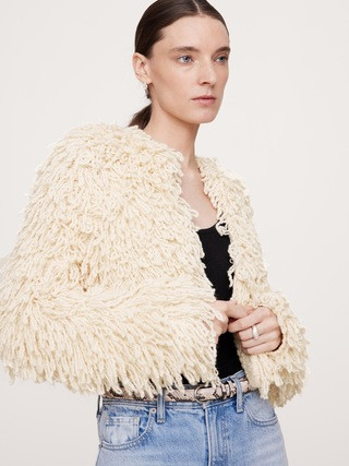 Shaggy Merino Cardigan | Banana Republic (US)