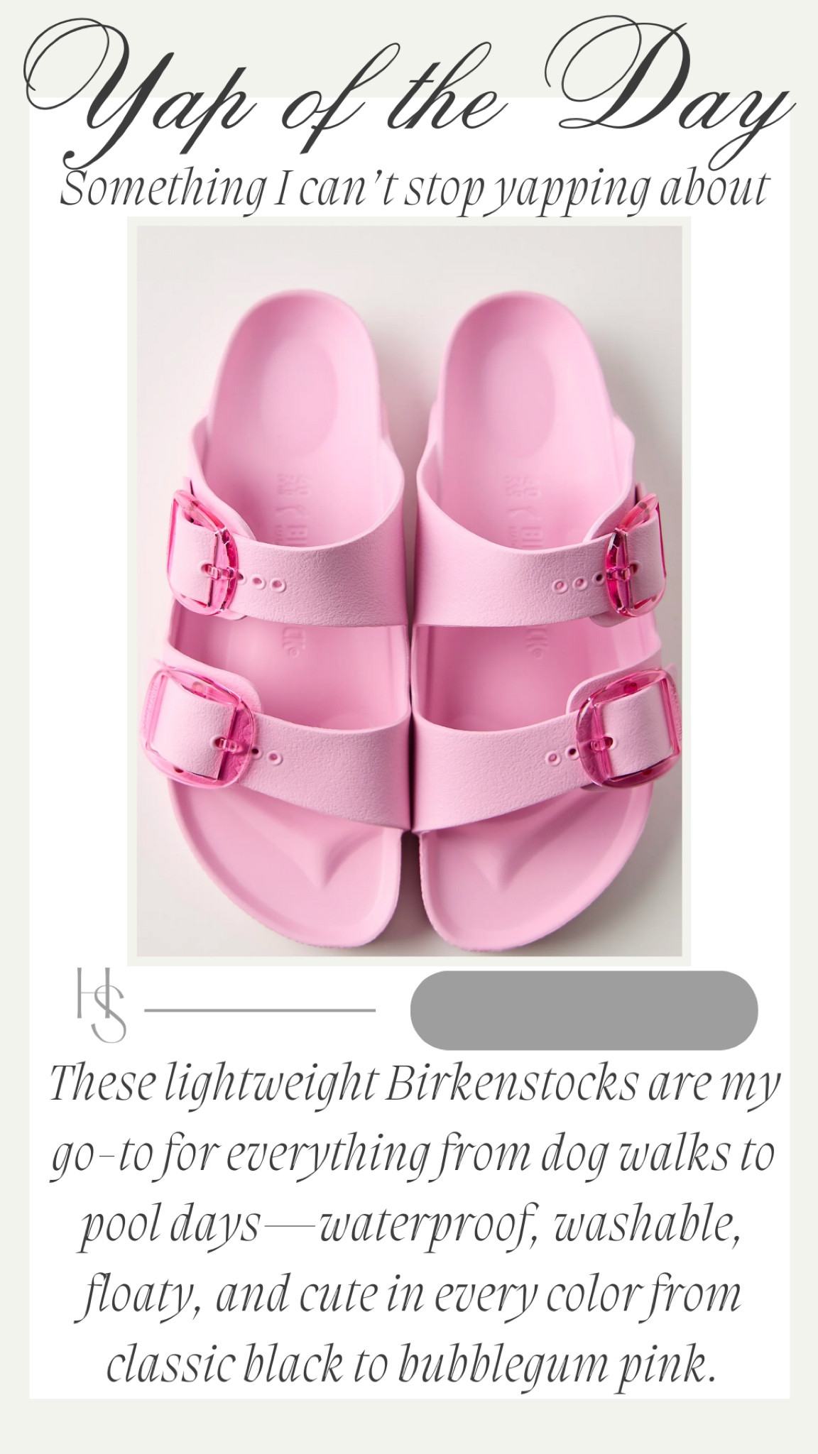 Freaking obsessed with these Arizona Big Buckle EVA Slide Sandal Birkenstocks - I've spent my whole summer in them (and will continue too). I will be packing them for the bachelorette I have coming up in a few short weeks. They are waterproof, washable, floaty, and cute in every color from classic black to bubblegum pink. Linking multiple colors below - ranging in price from $50-60. I also LOVE the white with the gold buckles. SIZING: I am a size 8-8.5 and got my true size. The buckles are adjustable.

#LTKShoeCrush #LTKStyleTip #LTKFindsUnder50