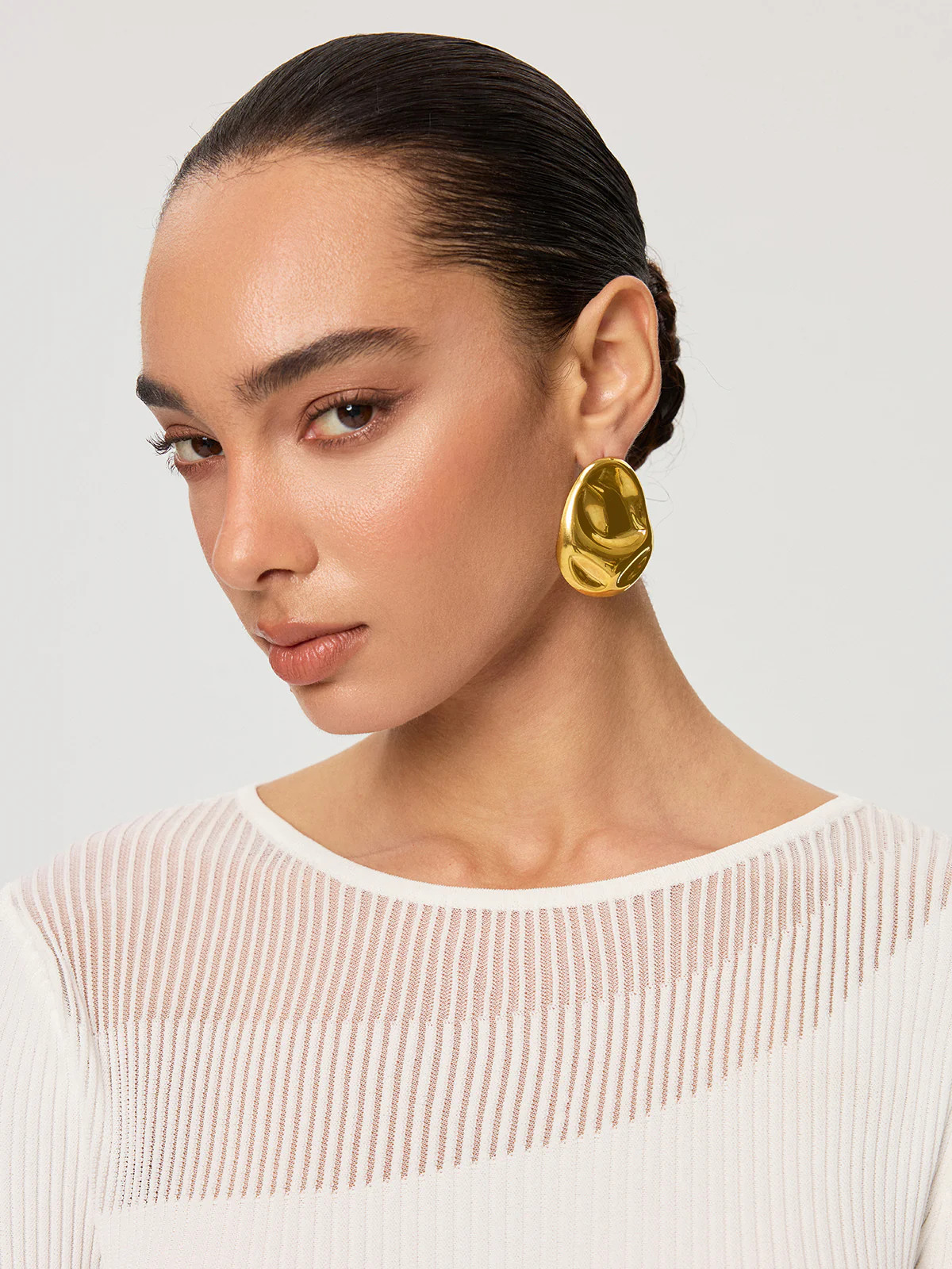 Oversized Irregular Shaped Drop Earrings | Commense