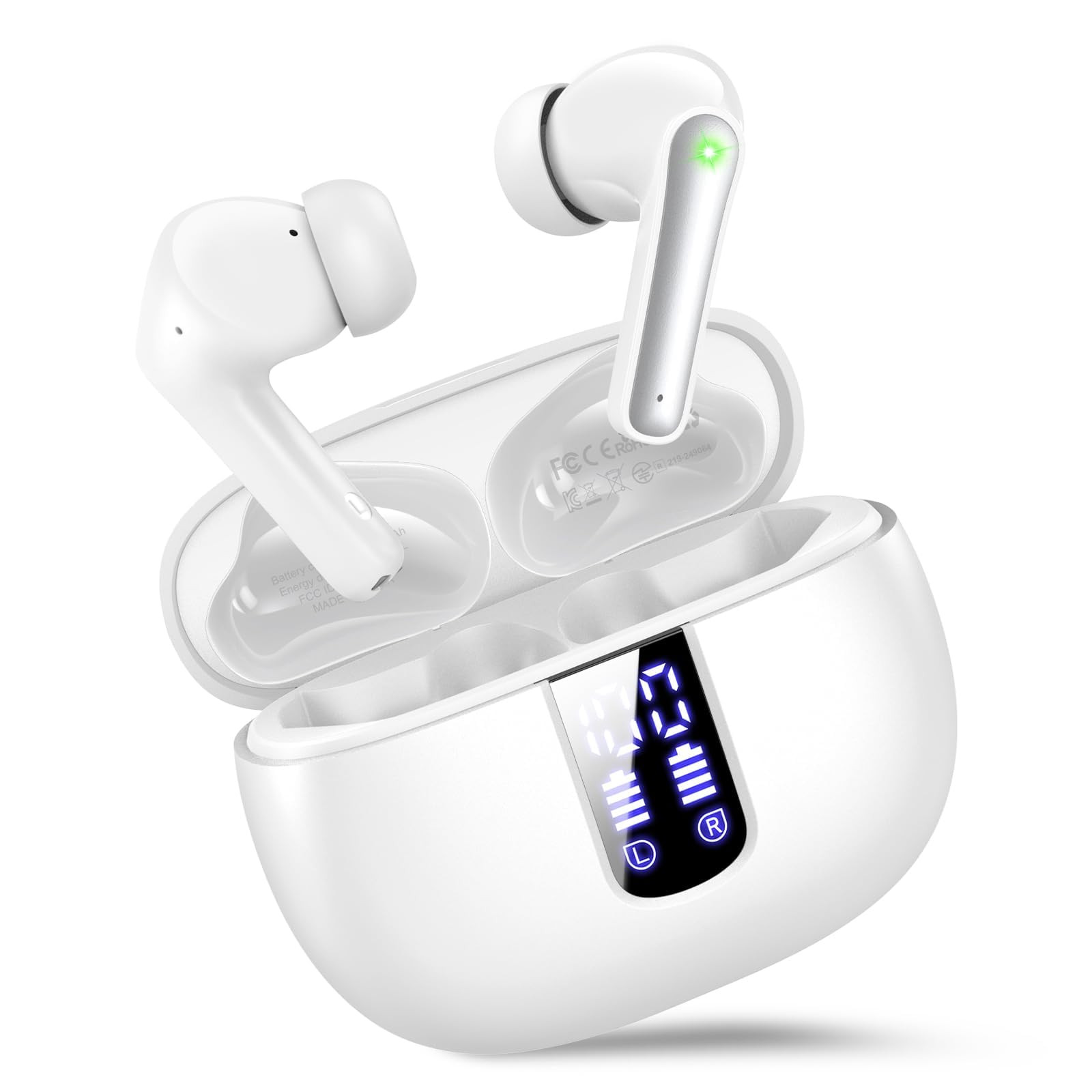 Ear Buds Wireless Earbuds - Bluetooth 5.3 Headphones (48H Playback) Built in Mic with LED Display... | Amazon (US)