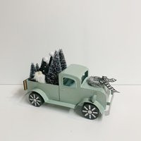 Christmas Truck Farmhouse Decor - Gnome Holiday Tiered Tray Pick Up Tree | Etsy (US)