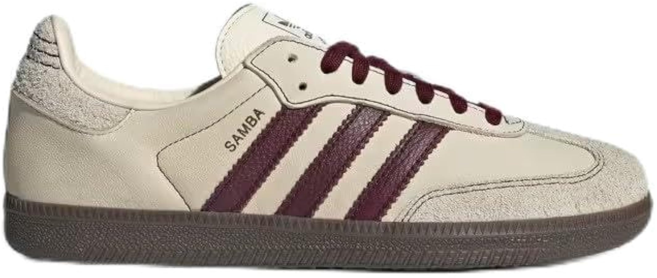 Adidas Samba OG Wonder White/Maroon/Putty Grey Women's Size 8.5 | Amazon (US)