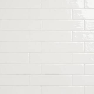 Ivy Hill Tile Baisley White 2.55 in. x 10.23 in. Polished Wall Ceramic Tile (7.53 sq. ft./ Case) ... | The Home Depot