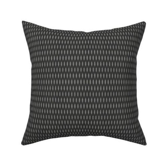 Black and Grey Dotted Striped Pillow Cover  Black Throw | Etsy | Etsy (US)
