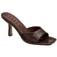 Ravel Birkshaw Mule Heel, Brown, Size 8, Women | Very (UK)