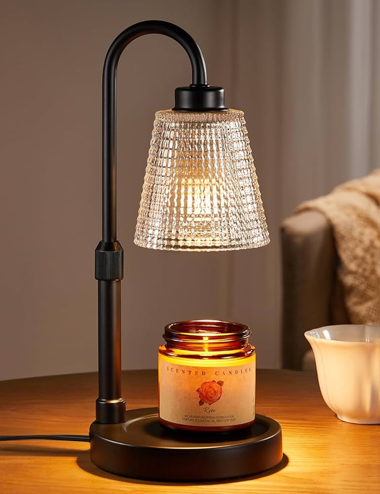 Innqoo Candle Warmer Lamp with Timer, Dimmable Candle Warmer for Jar Candles, Height Adjustable W... | Amazon (US)
