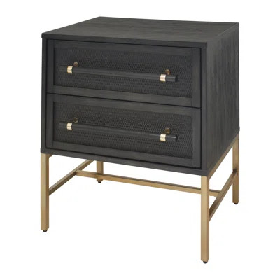 Sophia 2 - Drawer Solid Wood Nightstand Color: Antique Black | Wayfair North America