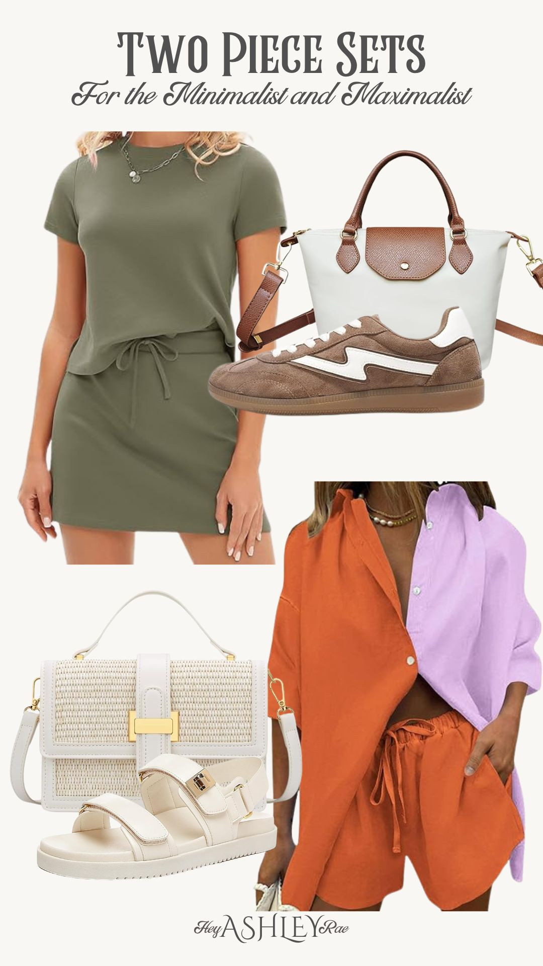 Casual summer outfits ☀️ 

The green set is a skort! I recommend sizing up one.

Beach coverup, mom outfit, weekend outfits, summer purse, comfy sneaker, cute sneaker, travel outfit, summer style, midsize friendly, weekend outfit

#LTKTravel #LTKSummerEdit #LTKFindsUnder50
