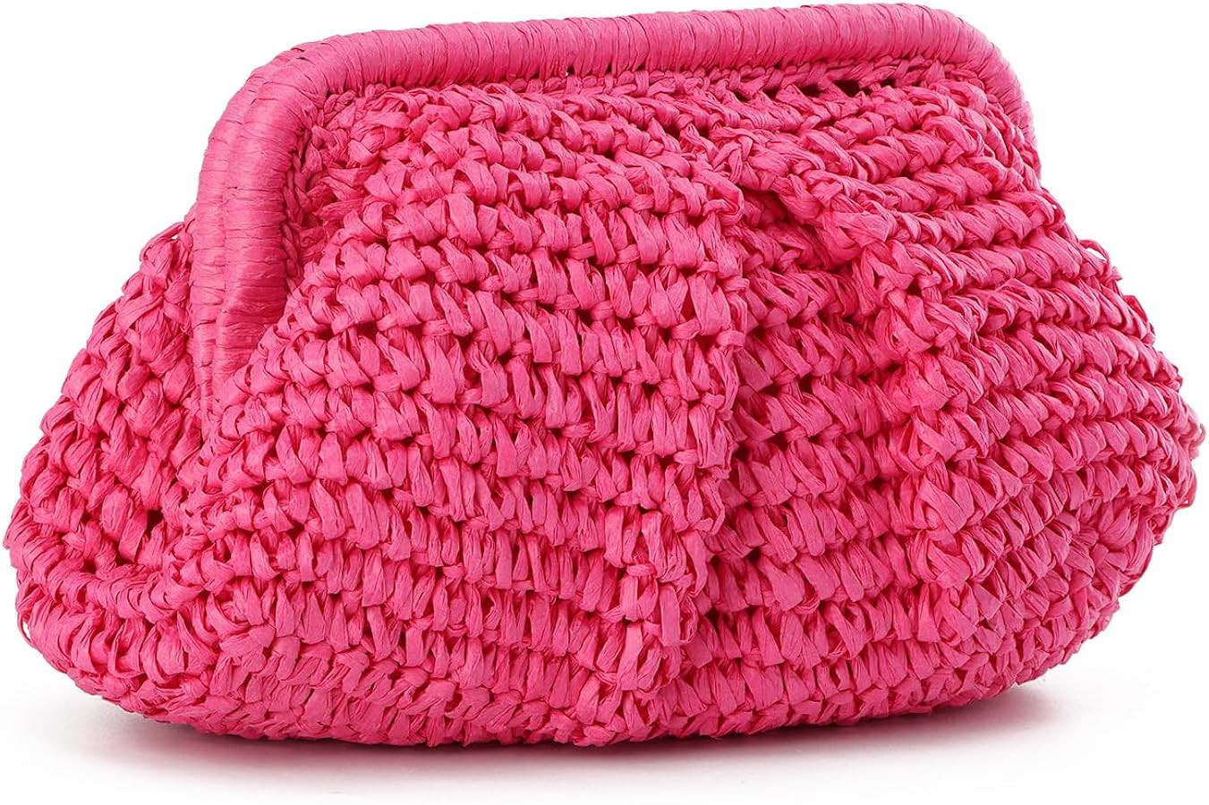 LHHMZ Straw Clutch Purse for Women - Woven Dumpling Clutch Summer Beach Shoulder Handbag | Amazon (UK)