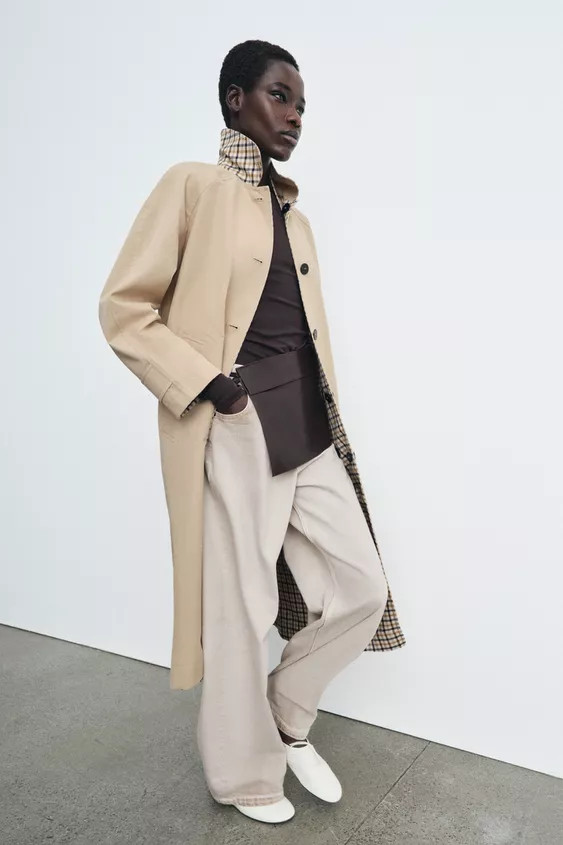 TRENCH À CARREAUX RÉVERSIBLE ZW COLLECTION | Zara FR